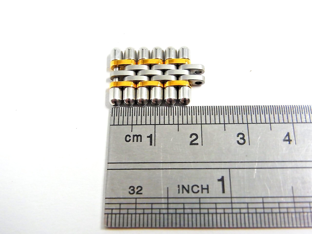 Cartier Must 21 Watch 15mm Genuine Link 18K/SS Band Bracelet Parts 3pcs set Mint