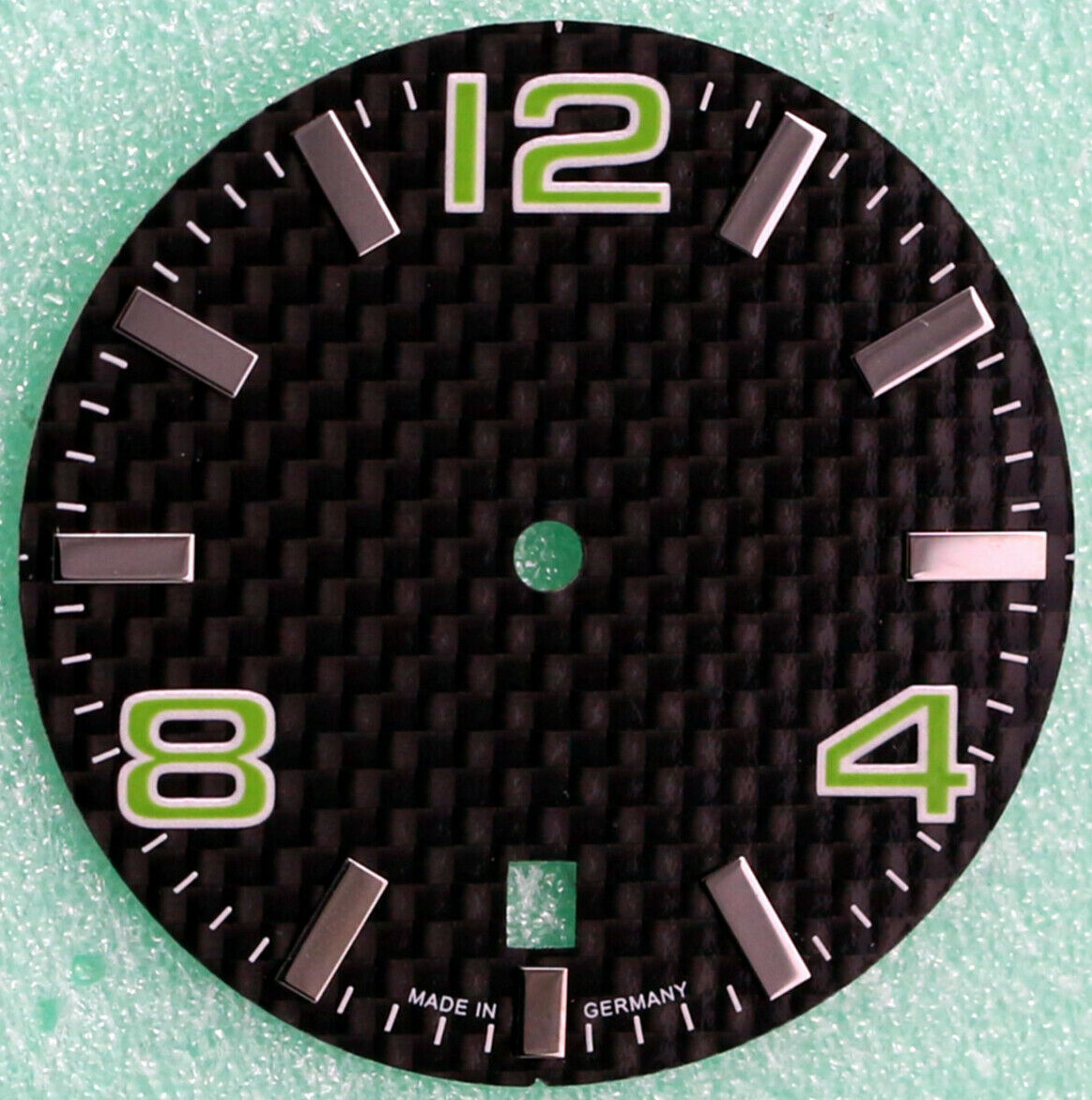 CARBON Dial for Eta 2824-2 Automatic Movement 30.8 mm Cadran Esfera GREEN