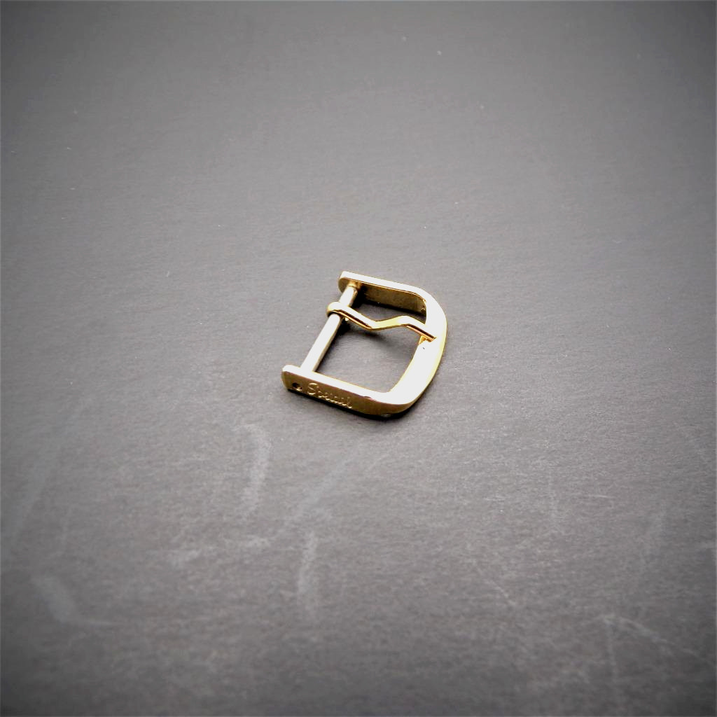 New Speidel 16mm Gold Tone Watch Strap Buckle NOS (#17)