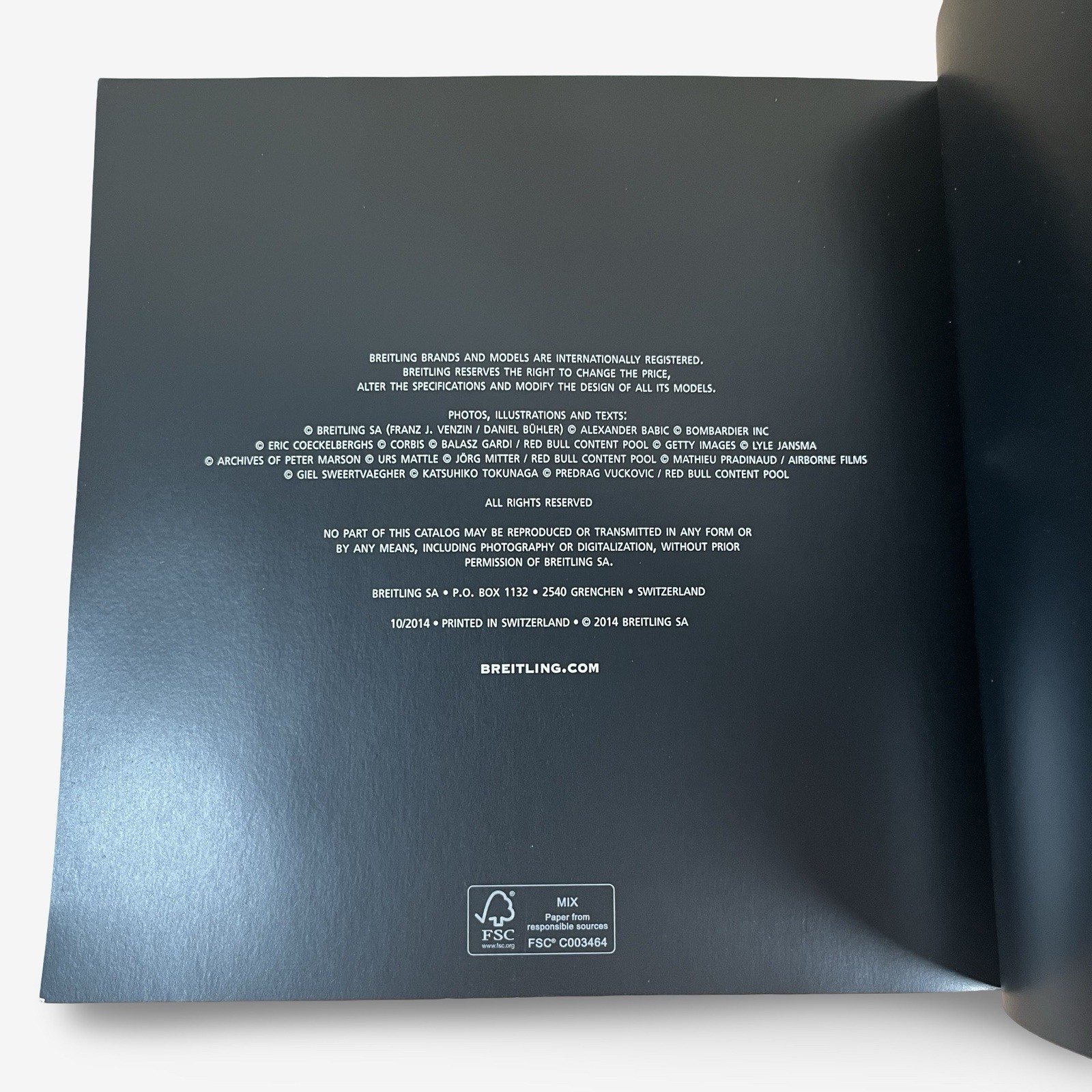 Breitling Chronolog 2015 Instruments for Professionals Brochure