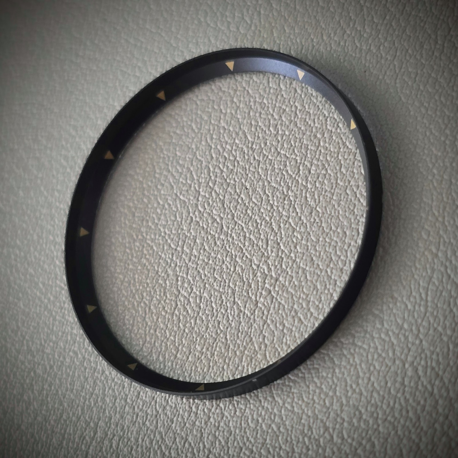 SEIKO Chapter Ring SKX007 / ANGLED TRIANGLE Black + Gold