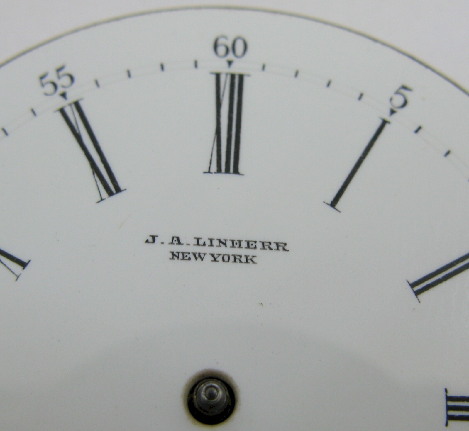 J. A. Linherr New York Pocket Watch broken movement … for parts …