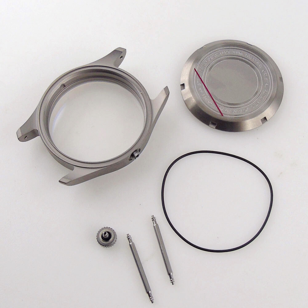 39MM Prevent Allergy Sapphire Glass Titanium Watch Case Fit Japan NH34 NH35 NH36
