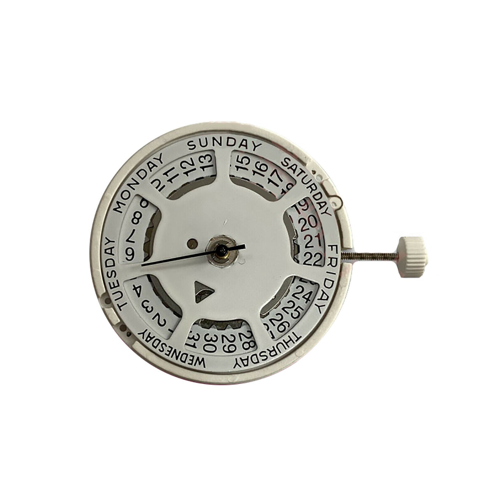 White/Gold 3 Hands Quartz Watch Movement With Battery For Swiss ISA 1198 Watch