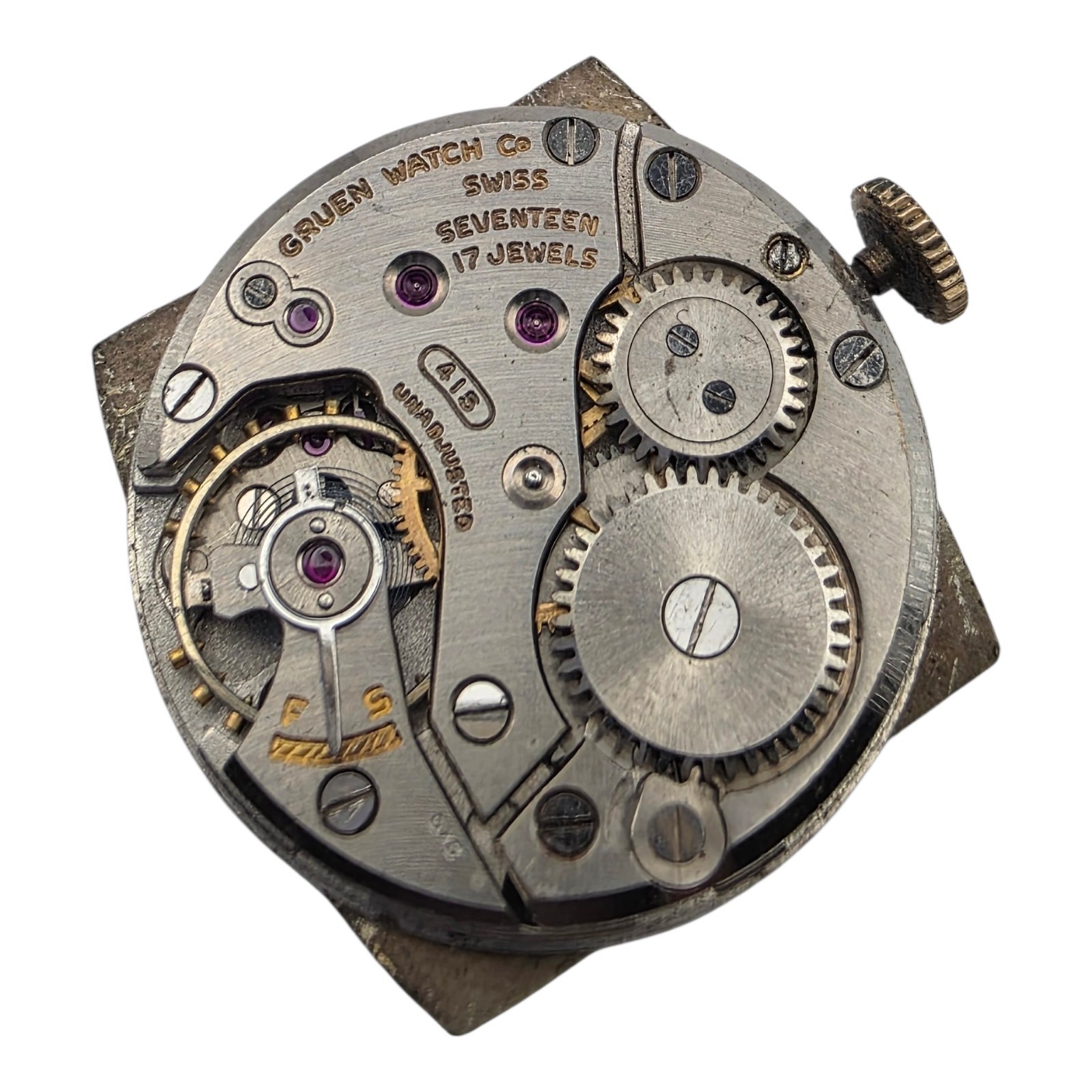 Gruen Veri-Thin 415 17 Jewel Swiss Movement w/ Dial – Good Balance Lot 252
