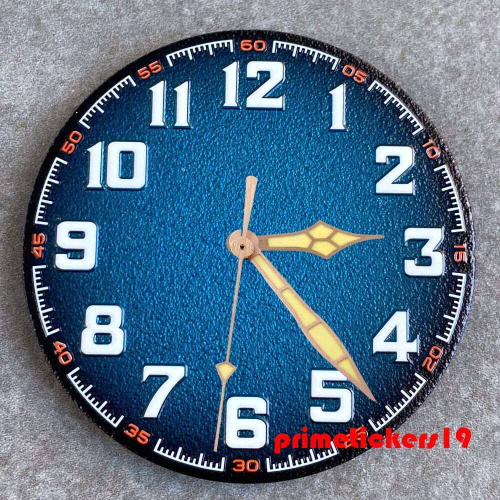 40.5mm Watch Dial Matte Face Hands Set Luminous Fit NH35 NH36 ETA2824 PT5000