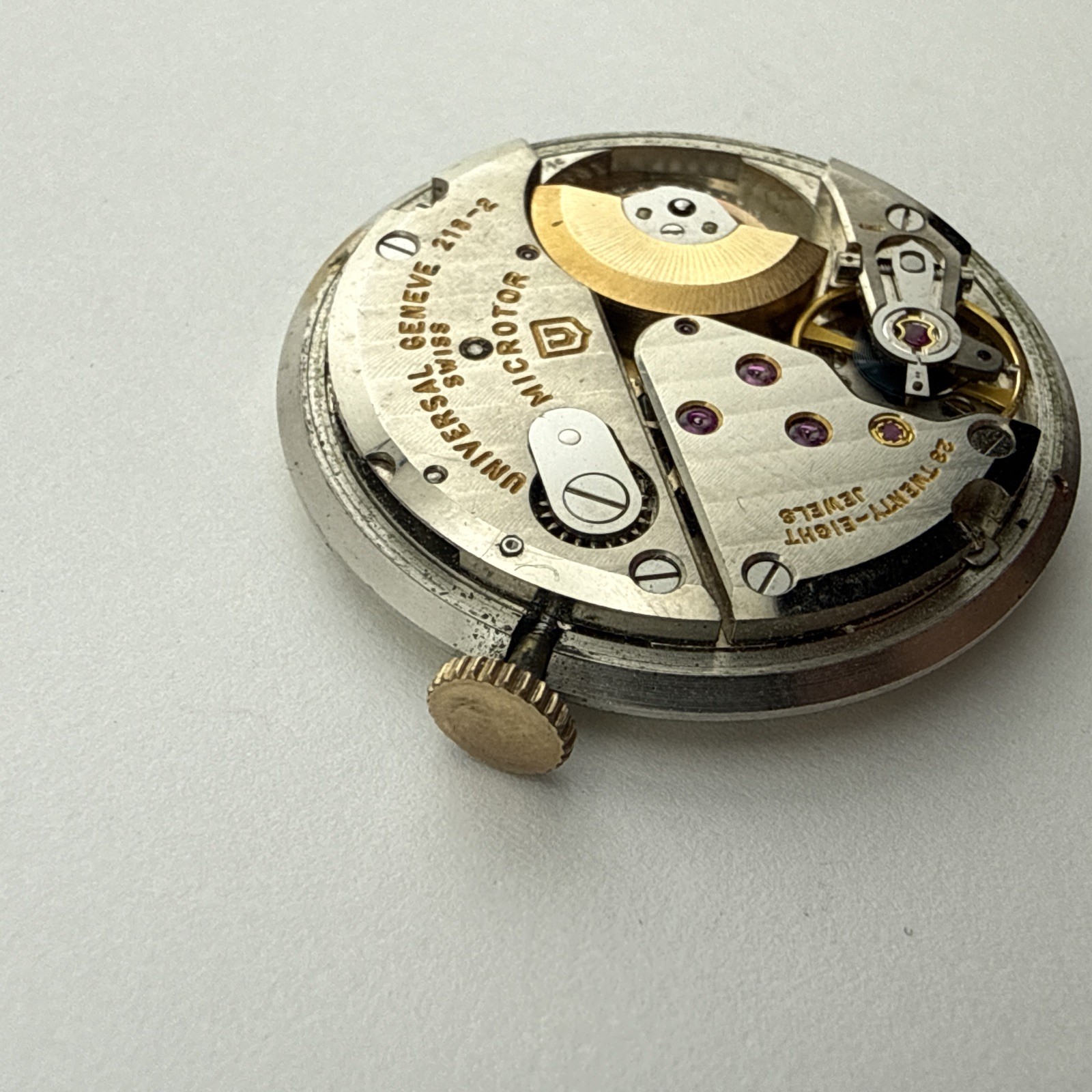 Universal Geneve Microtor Cal. 218-2 Movement & Dial – For Repsir Good Balance