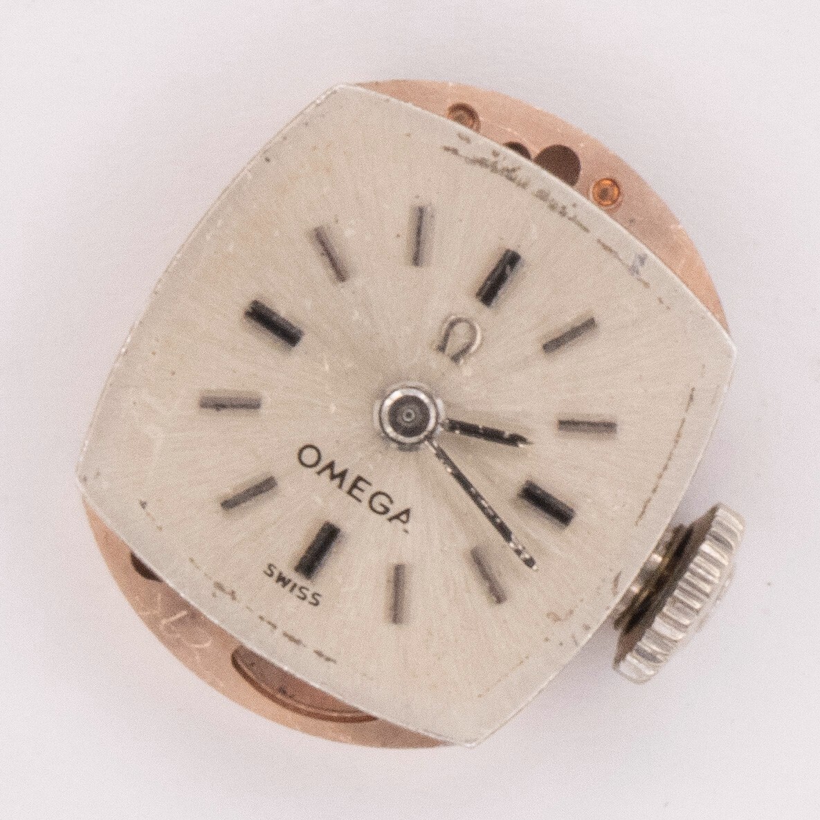 Vintage Omega Caliber 483 17-Jewel 2-Adjustment Wristwatch Movement, Keeps Time