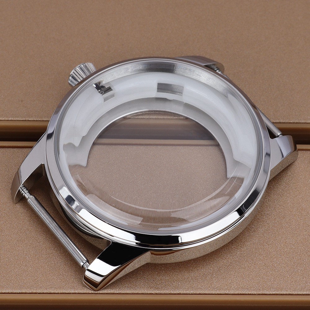 For Seiko NH34 35 36 38 Movement 40.6mm/33mm Silver Watch Cases 316L Stainless