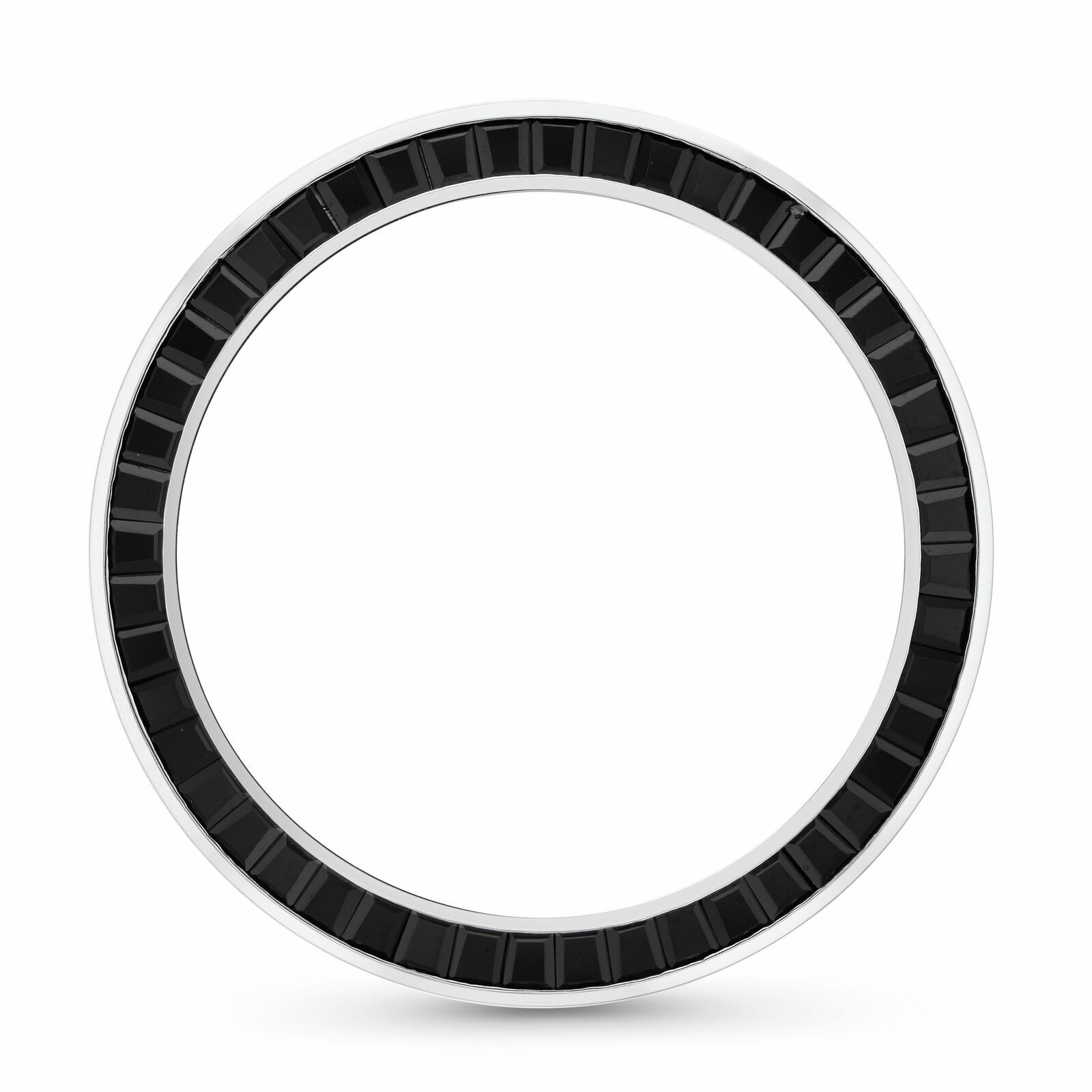 2.50CT BLACK STONES PRINCESS CUT SHAPE 14KW FOR ROLEX 40MM SUBMARINER GMT MASTER
