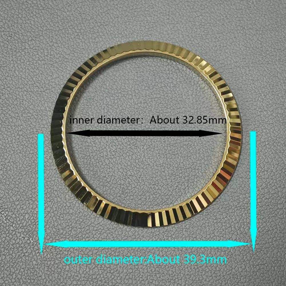 Fluted Bezel Insert for 41 Rolex Datejust 126300 126333 126334 Gold Plated