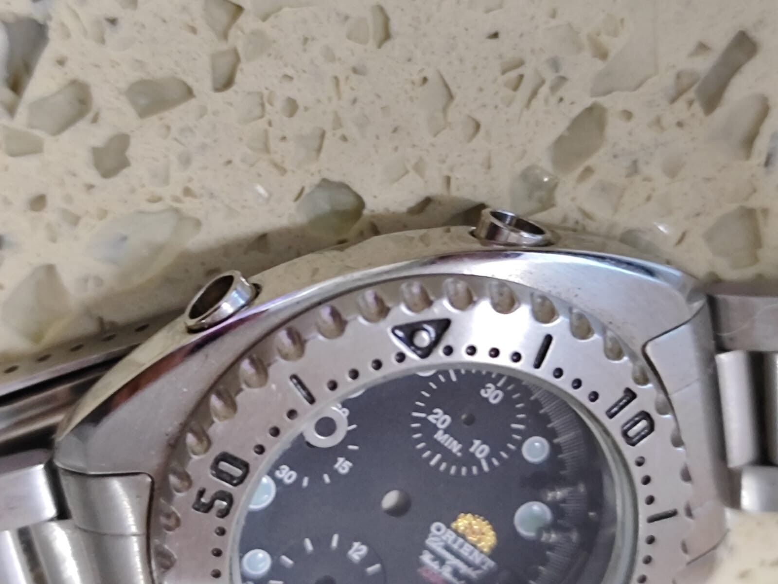Orient TD0D-000 Chronograph 150m Diver Parts CASE & The bracelet & Dial NOS