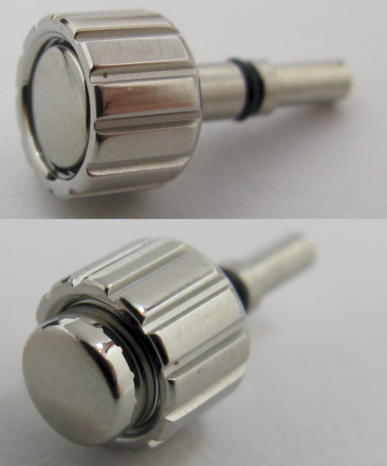 TAG chronograph screw pusher in stainless steel diameter 5.7 mm