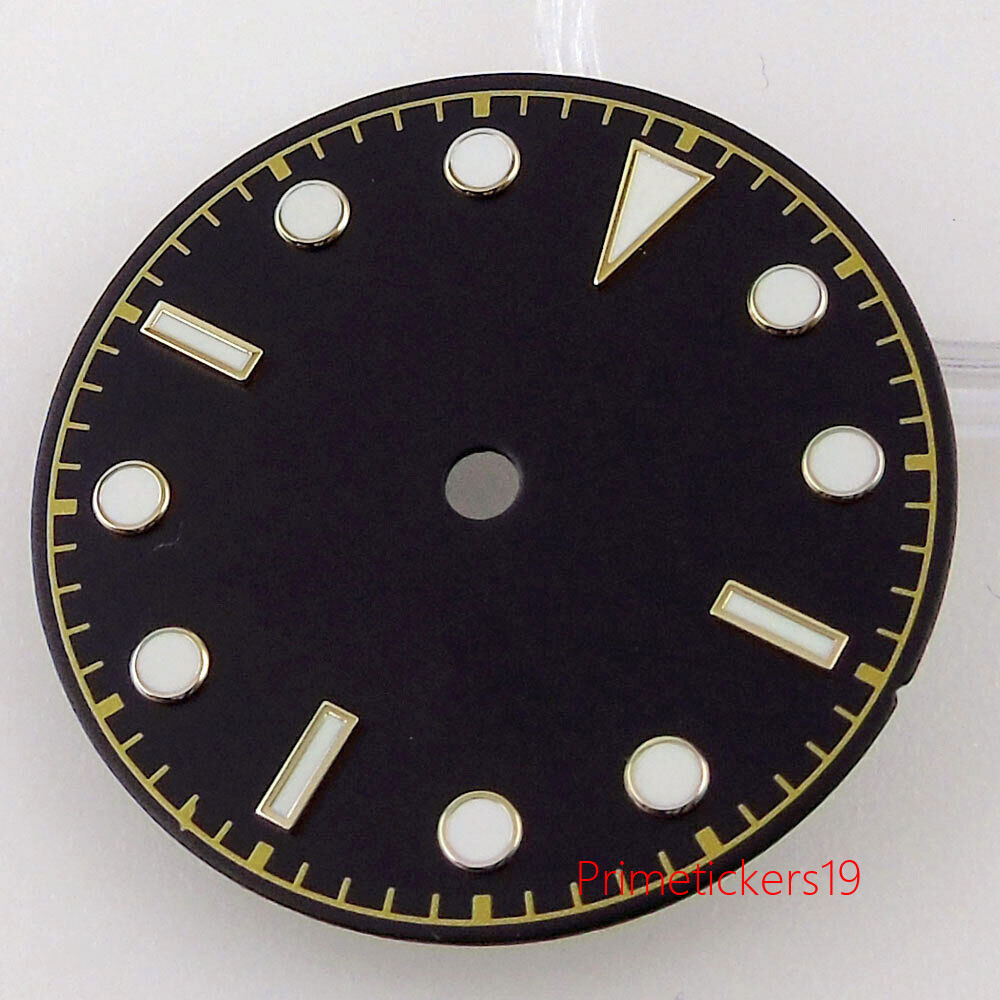 29mm Black/Grey Watch Dial Snowflake Hands Fit NH35 NH36 Miyota82 ETA2824 PT5000