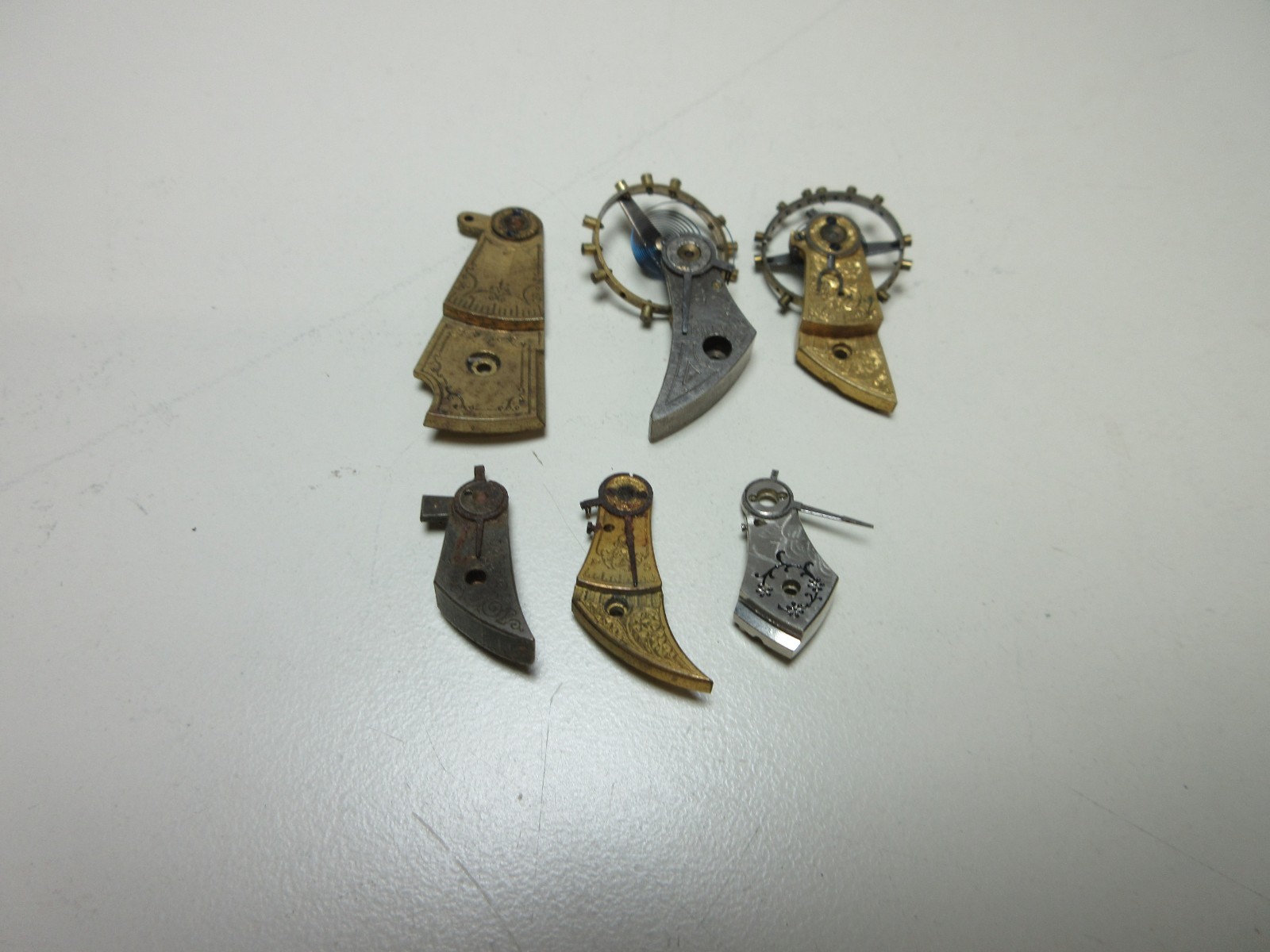 VTG LOT OF POCKET WATCH BALANCE COCKS WATCHMAKER REPLACEMENT PARTS STEAMPUNK #16