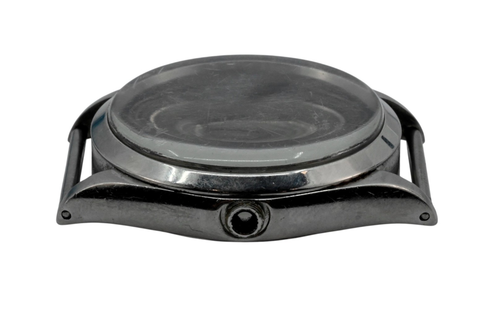 Original 1969 Rolex Air King 34mm Stainless Steel Watch Case Complete 5500 1002!
