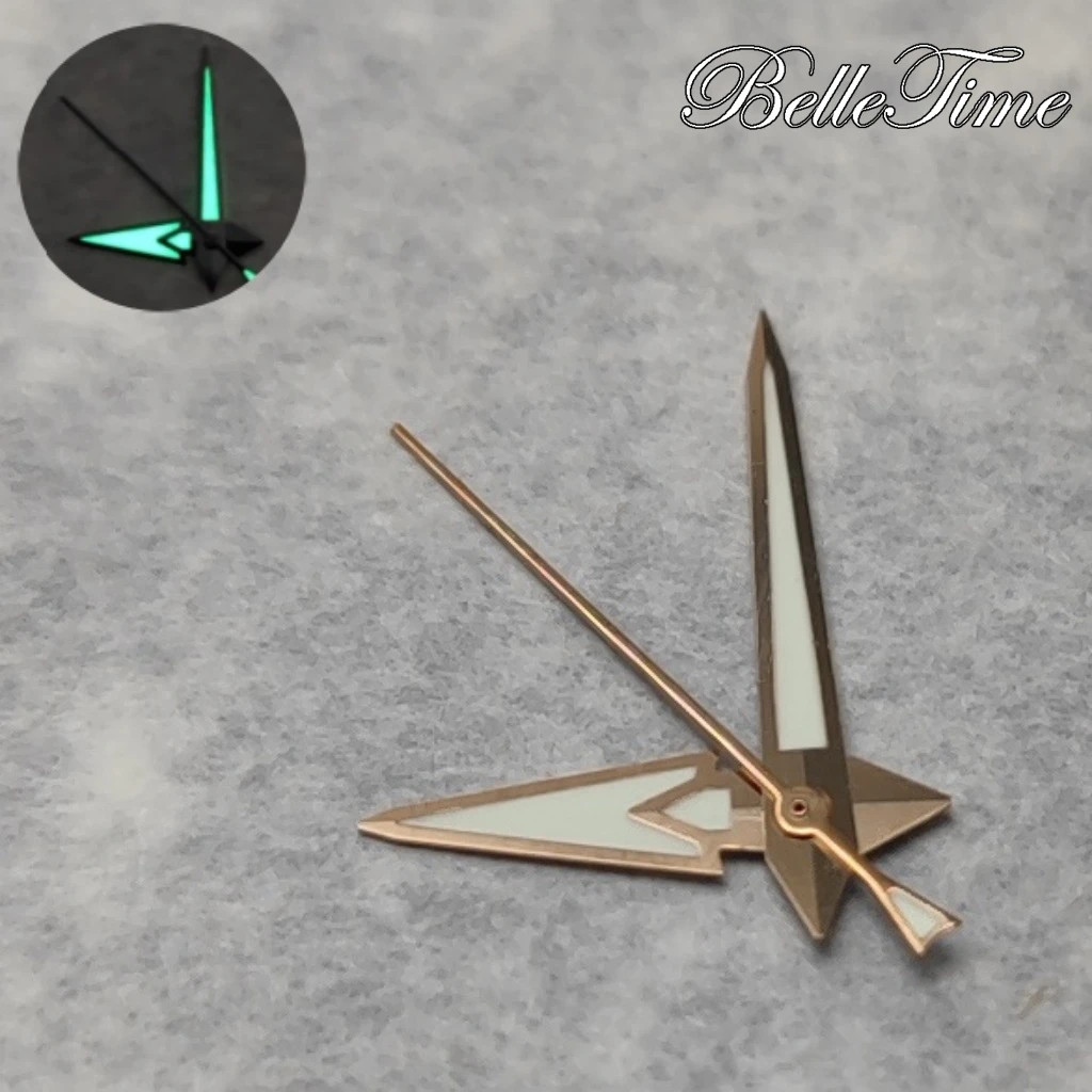 Luminous Watch Hands Silver Black Gold Rose Gold C3 Green For NH35 NH36 NH38