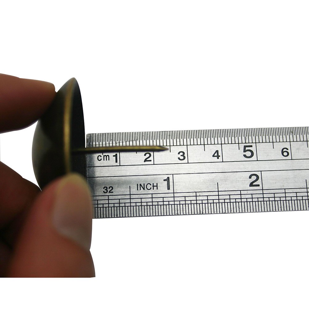 20pcs 1.6 Inch Antique Brass Round Large-headed Nails Round brass nail