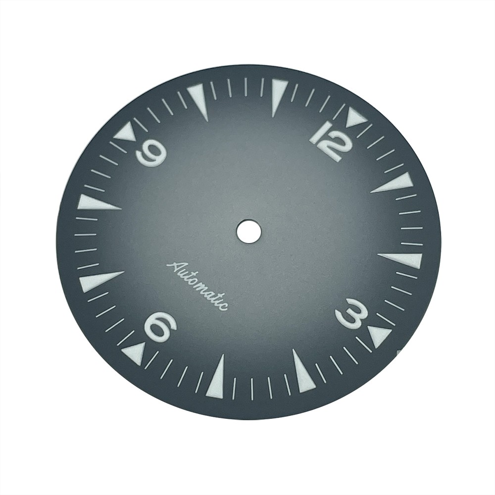 31mm Gradient Black Gray Dial Hands for NH38A NH35A, New Rail Model, BGW9 Lume