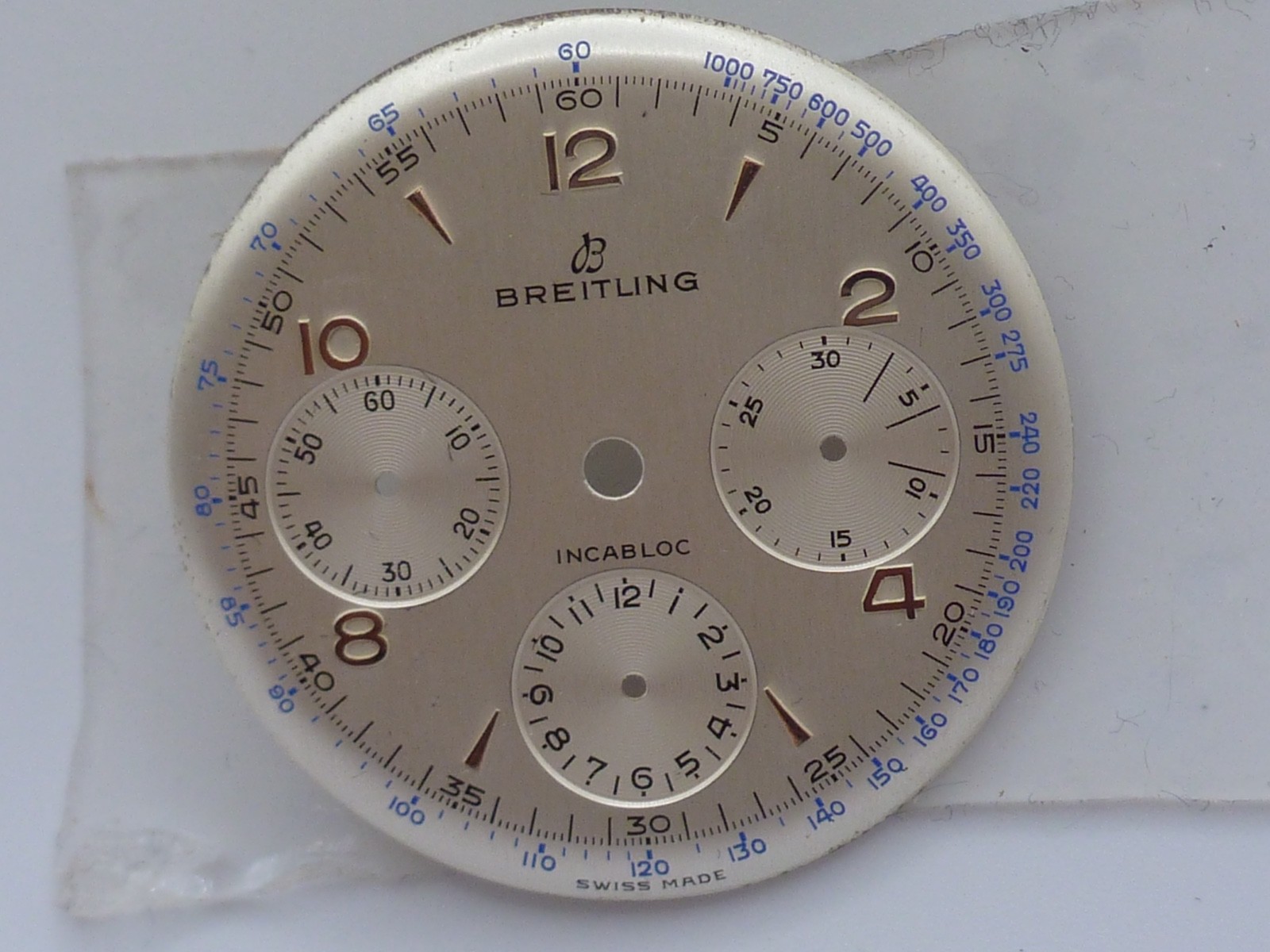 Vintage Breitling Premier Chronograph 787 dial 32,5mm Original gold index