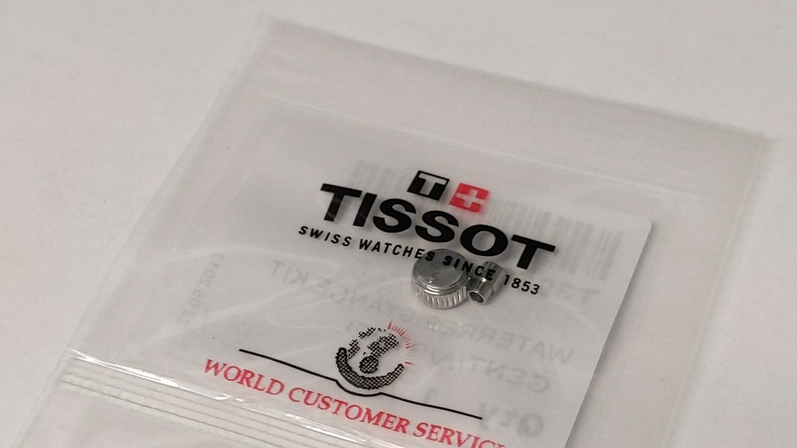 Tissot CROWN S/S T395034863 with tube approx 6.2mm crown diameter water resistan