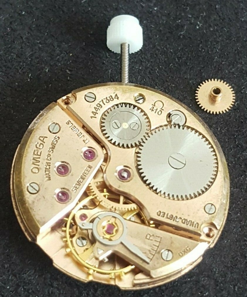 Omega Movement Caliber 410, 17 Jewels, Hour Wheel Height 1.50mm