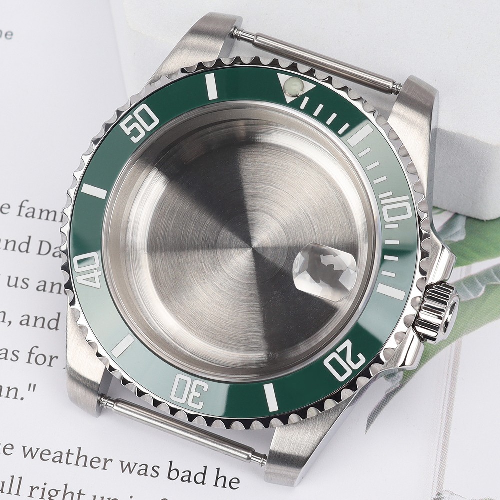 FEIYASHI Sapphire 40mm Classic Oyster Watch Case Brushed Steel For Seiko NH35 36