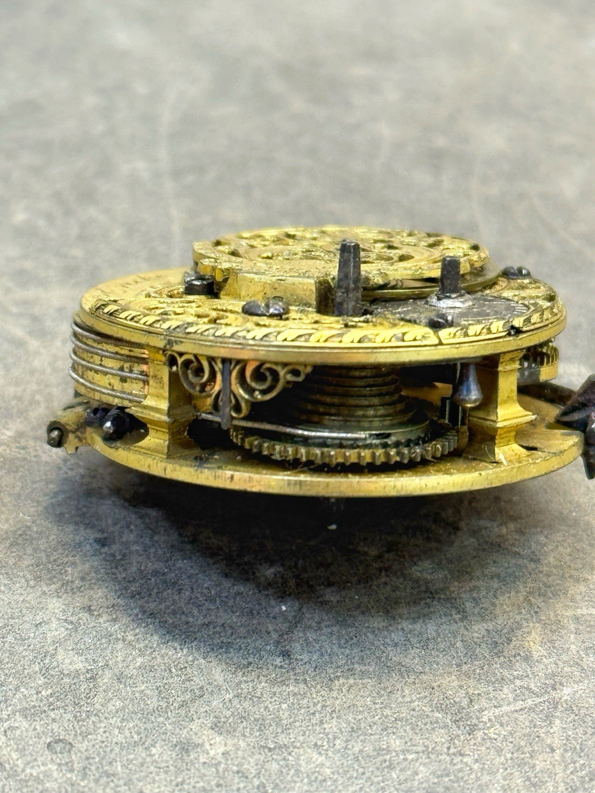Antique Wm Ericke London Verge Fusee Pocket Watch Movement Repair