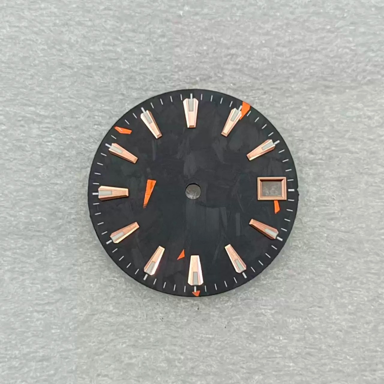 28.5mm Carbon Texture Dial Lume Indices 3H Date Fit Auto Mod Part
