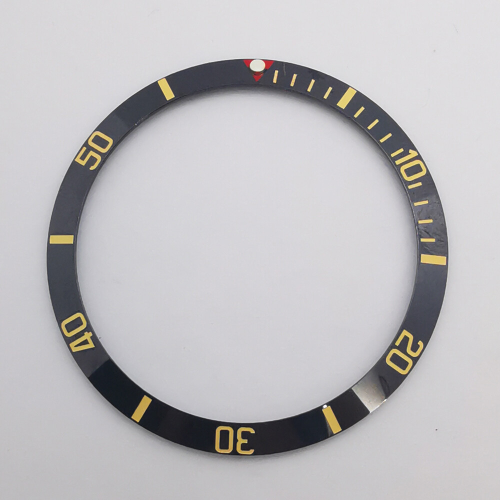 37.2mm black blue red green ceramic/aluminum watch bezel insert fit 39mm case