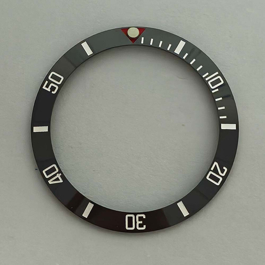38MM 30.5MM SUB Bezel Beveled Ring Red Triangle Ceramic Bezel Watch Accessories