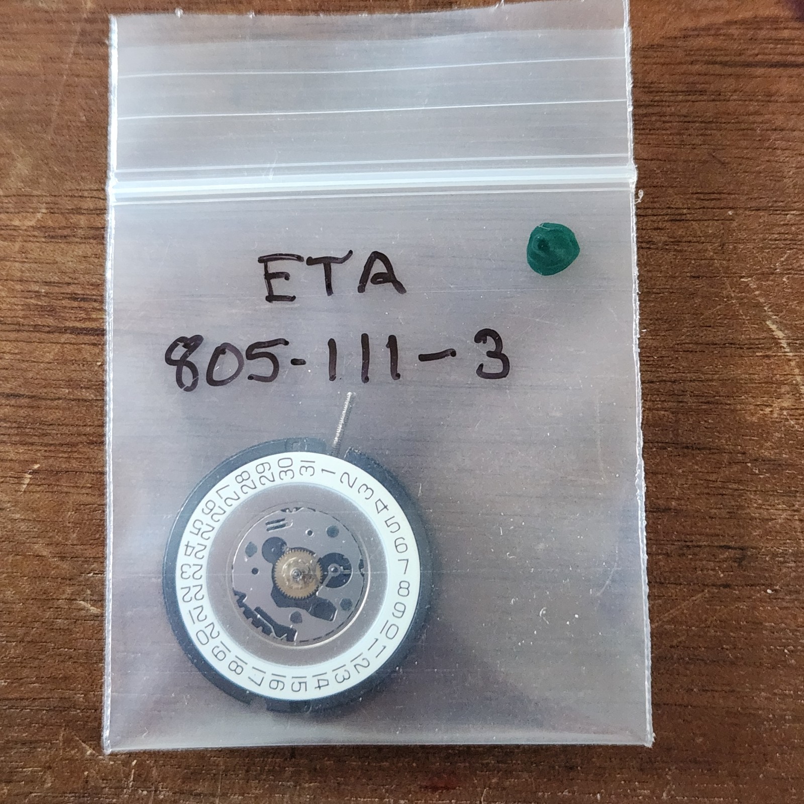 ETA 805.111-3 ETA Date Swiss Quartz Movement – Running – Pre-Owned – ONE ONLY