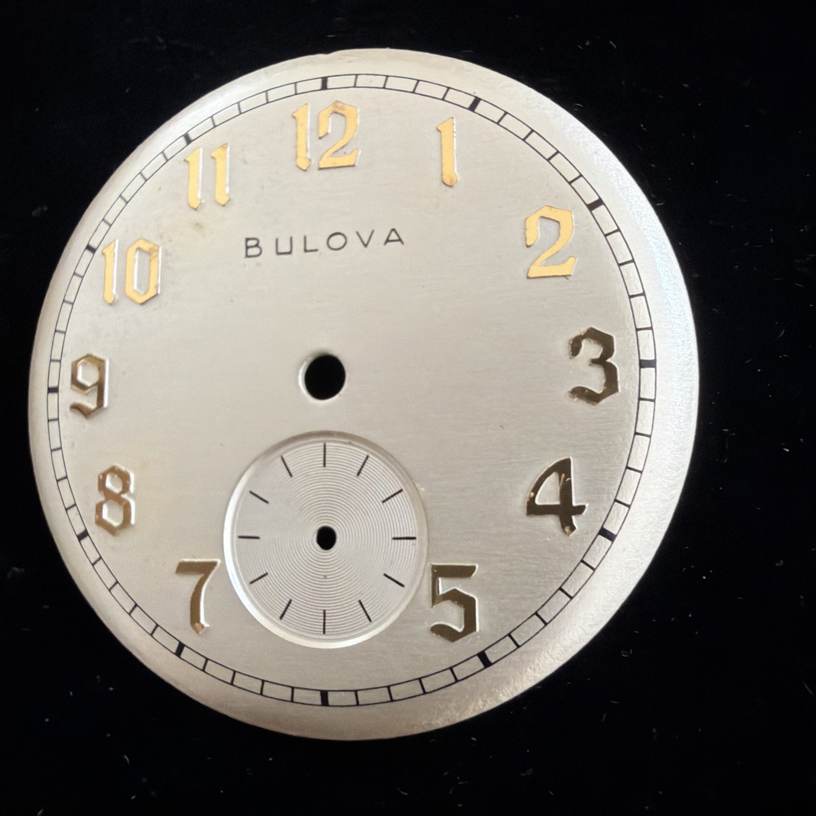 Vintage Bulova Watch Face Plate Only New Other Round