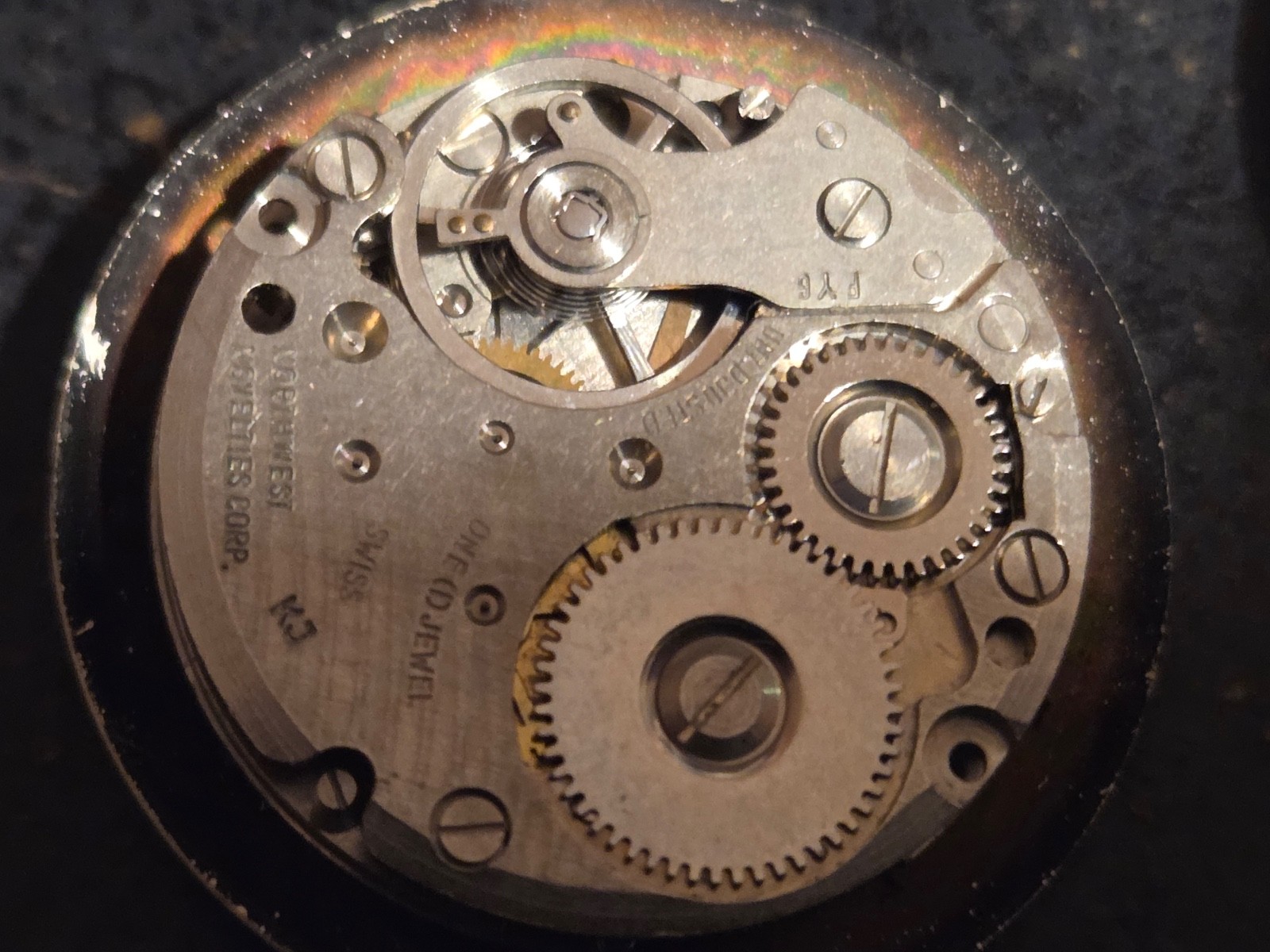 Ebosa 65 Swiss vintage. Movements & plates, parts, balance wheels. Read.