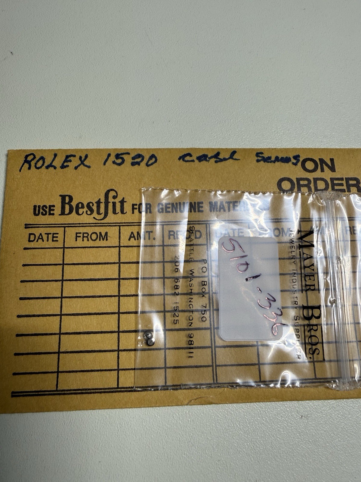 Rolex Crystals and Parts Lots for Watch Movement Repair