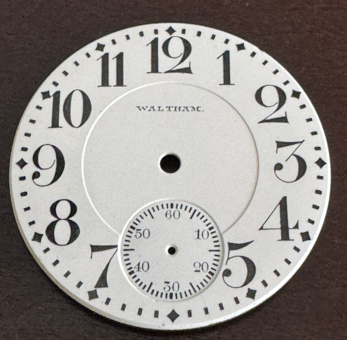 FINE VINTAGE 16 SIZE WALTHAM VANGUARD RAILROAD POCKET WATCH PORCELAIN DIAL!