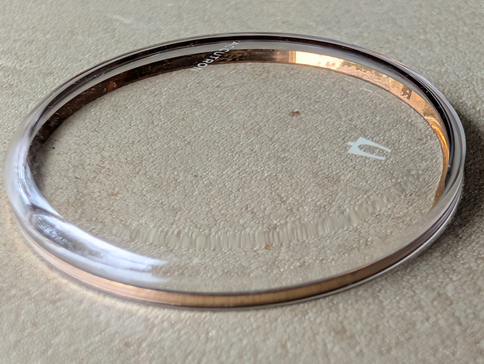 Vintage 1960/70’s Bulova Accutron 1271-AYS Crystal For Spaceview 2531 Cases