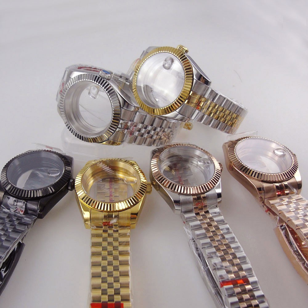 Fluted 36MM 39MM Sapphire Glass Watch Case Fit NH34A NH35A NH36 ETA 2824 PT5000