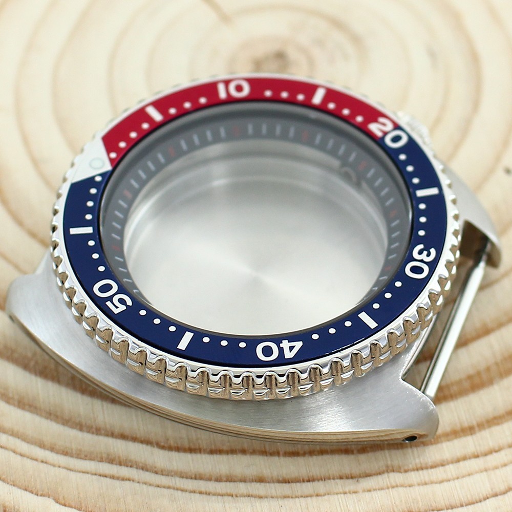 45mm Sapphire 20ATM Steel Watch Case Modify Turtle Mod For Seiko NH34 35 NH36 38