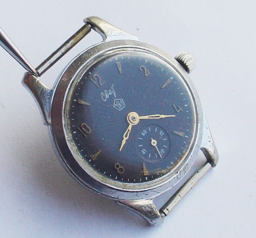 Rary Vintage Soviet Russian SVET ECHL (RAKETA) watch USSR Black Dial SERVICED