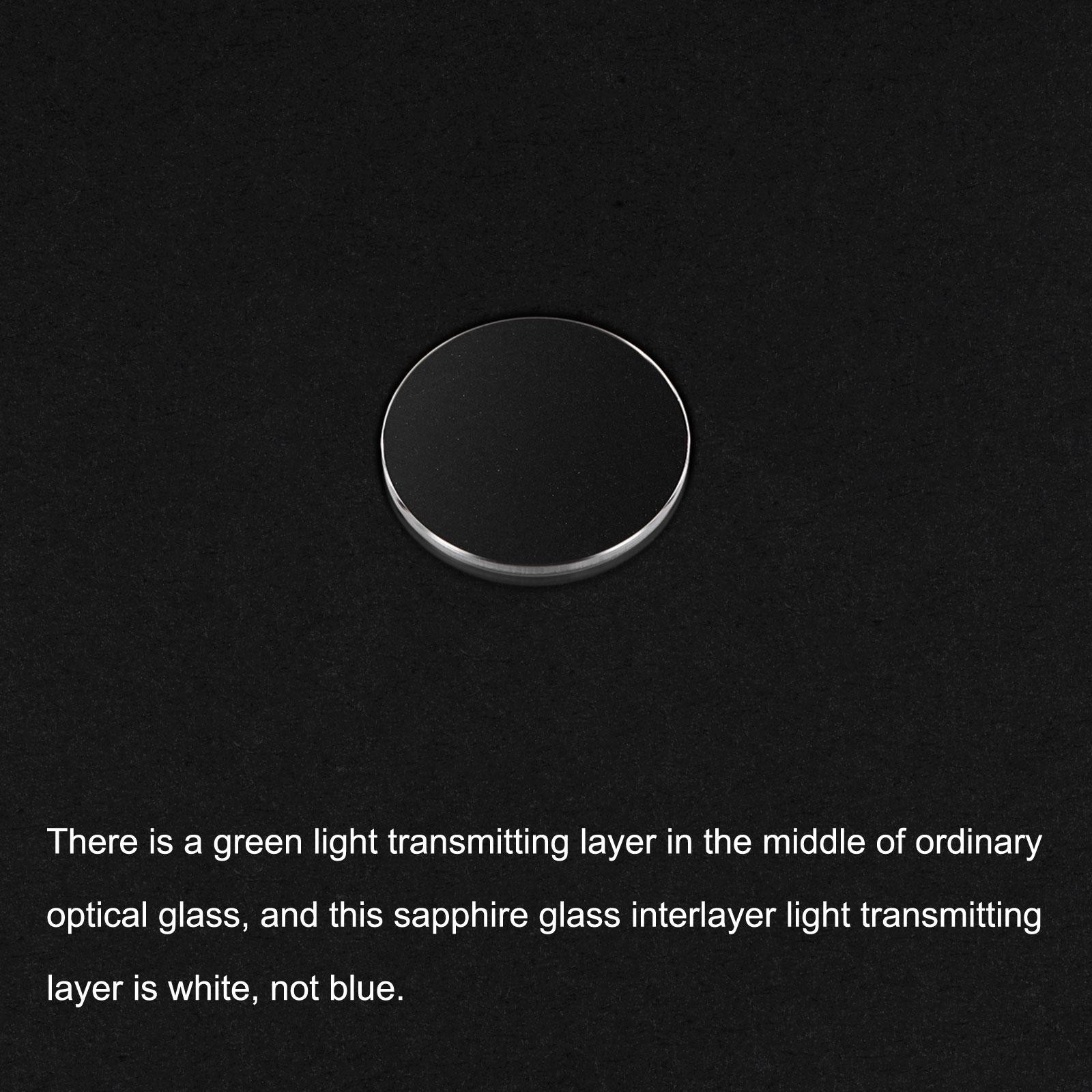 20.5mm Dia. Watch Glass Sapphire Crystal Lens, Round Flat 1.1mm Thickness Clear