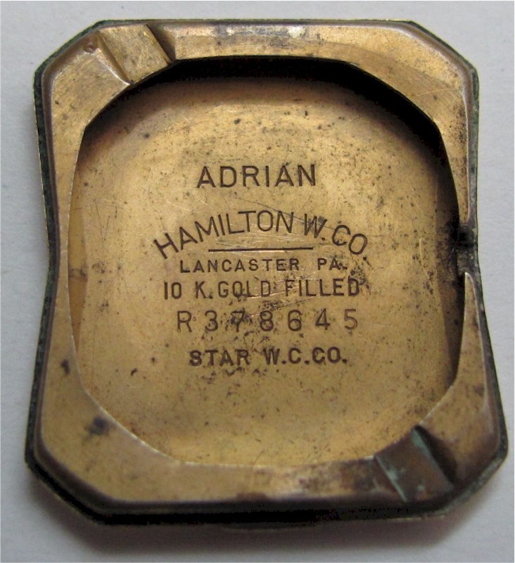 Hamilton Adrian Case Back Only-10K Gold Filled-Star Watch C. Co.