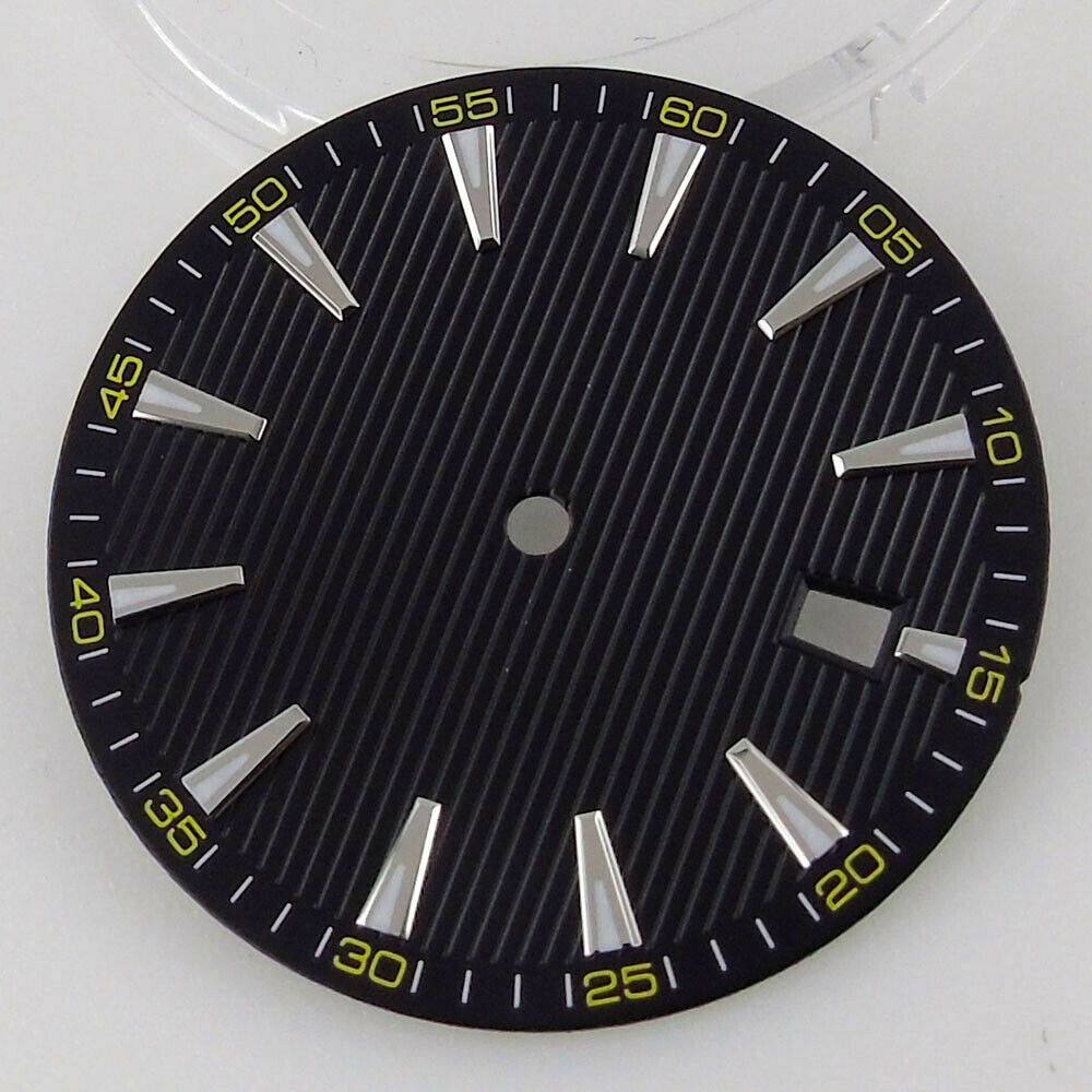 33.5mm Replacement Watch Dial Date Window @3 Fit For NH35/NH35A Watch Movement