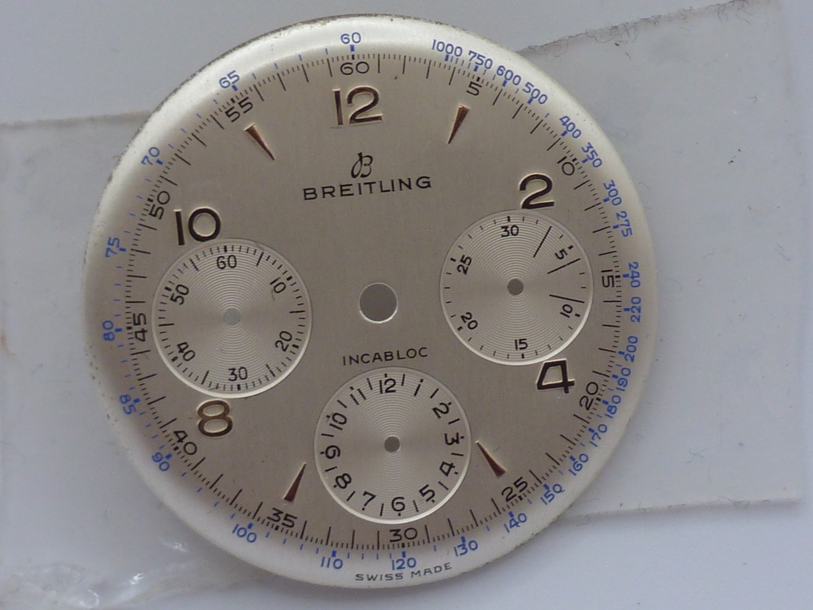 Vintage Breitling Premier Chronograph 787 dial 32,5mm Original gold index