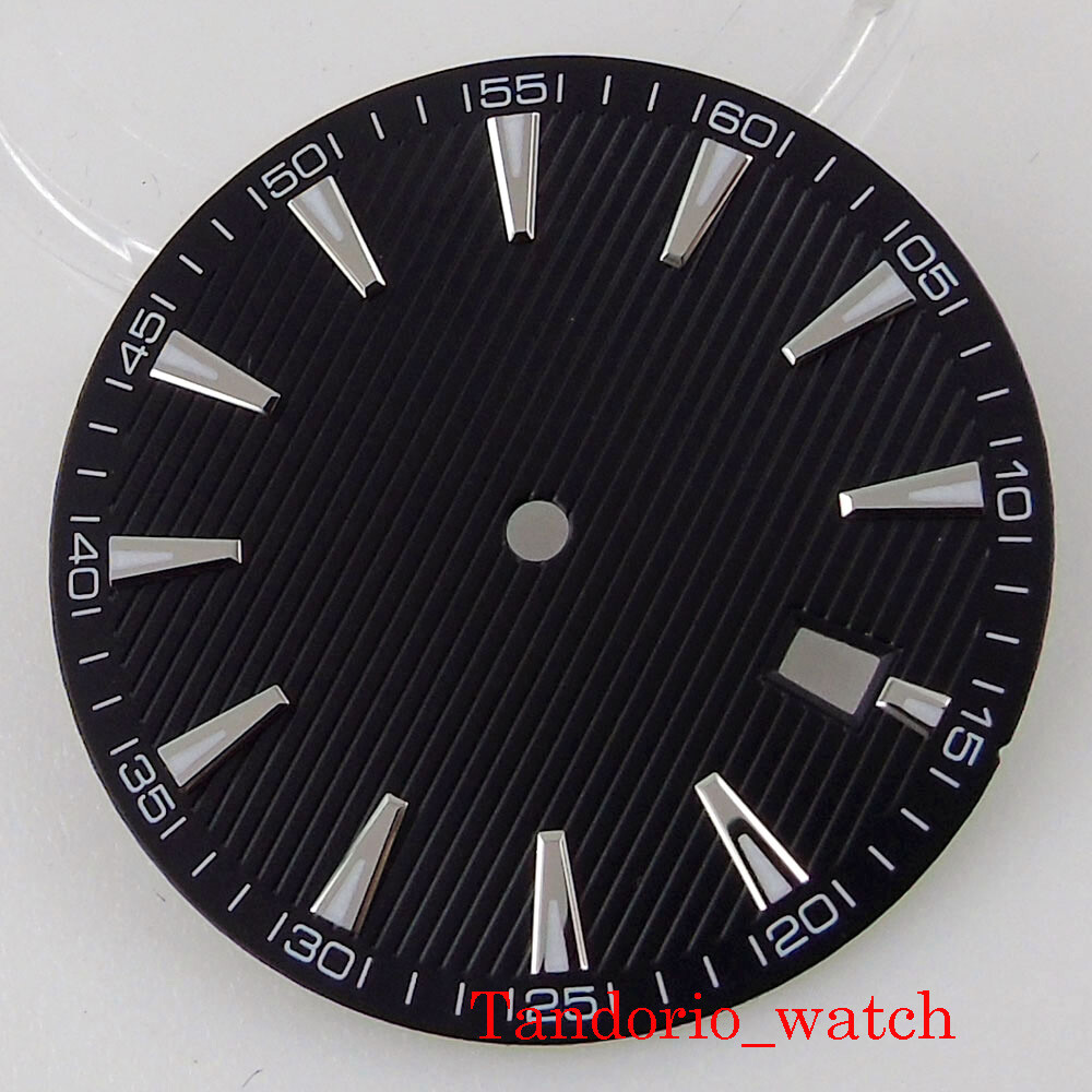 For NH35 33.5mm Sterile Watch Dial Face Parts With Date Window Luminous Marks