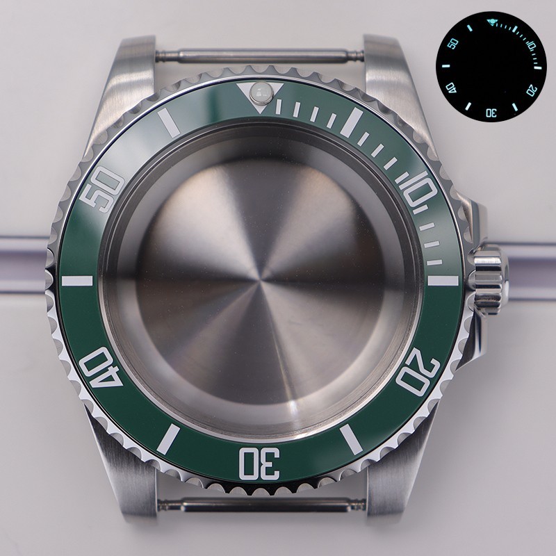 NH35 Watch Case Oyster Luminous SUB Blue 40mm STEEL 20ATM For Seiko NH35 ETA2824