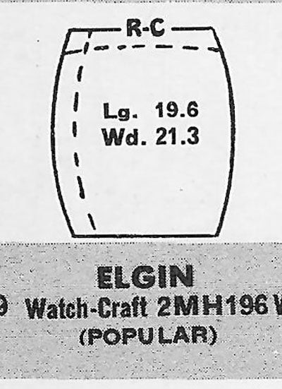 ELGIN : 5707A & 5707X – Tonneau 19.6mm x 21.3mm