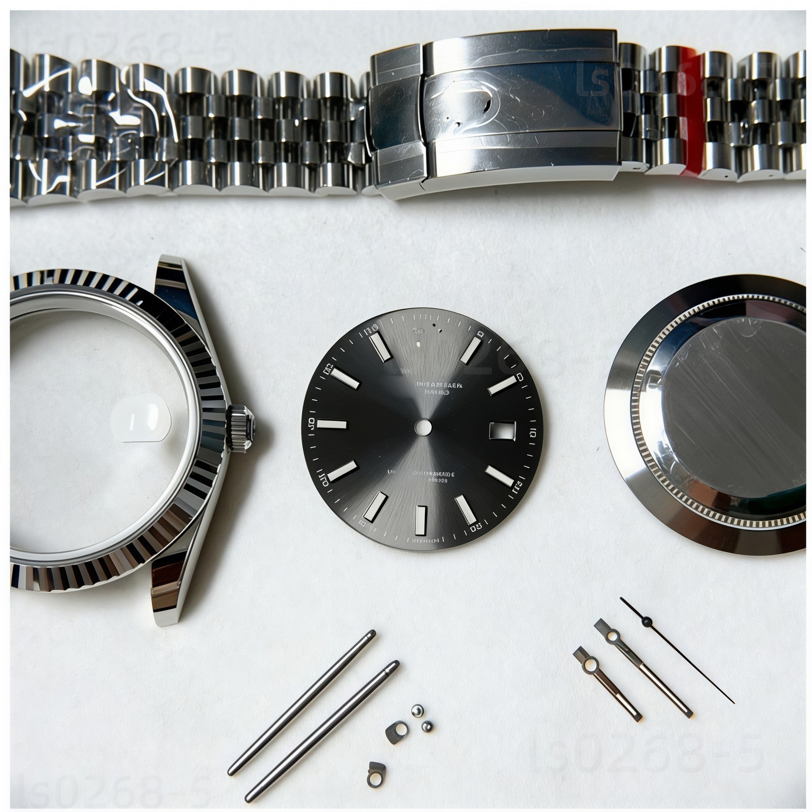 DIY SET for 41MM 3235 watch case + dial + hands +Stainless Steel Strap