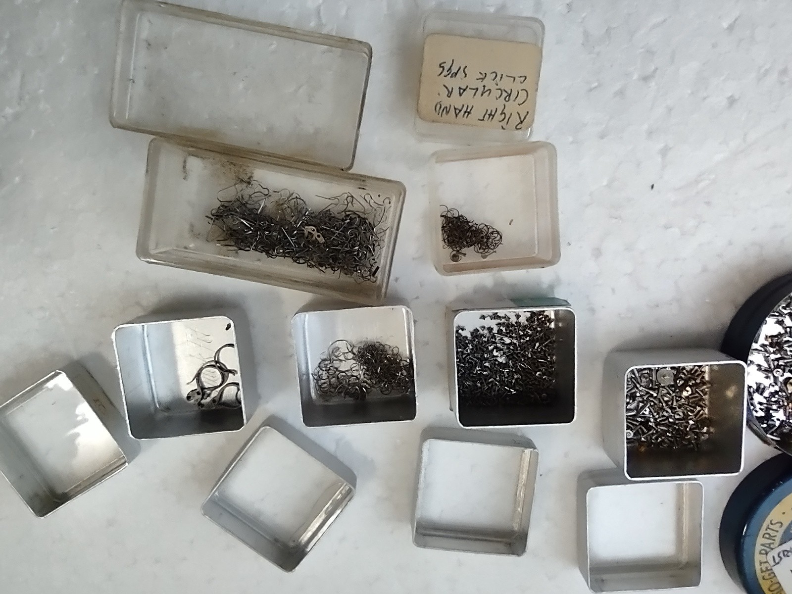 Odd Lot Watch Parts – Mainsprings, Clicks, Screws, Etc.