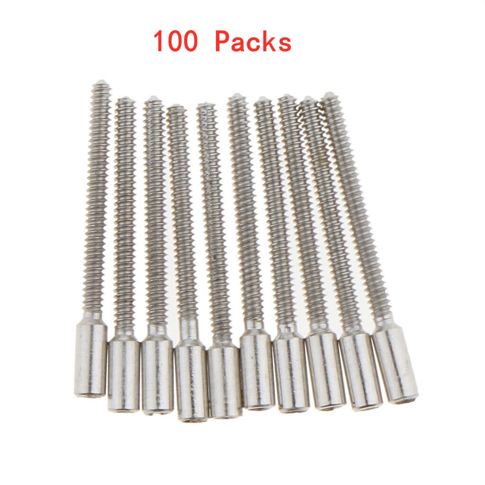 100Pcs Stainless Steel Wrist Watch Stem Extender Winding Extensions 0.9mm Length